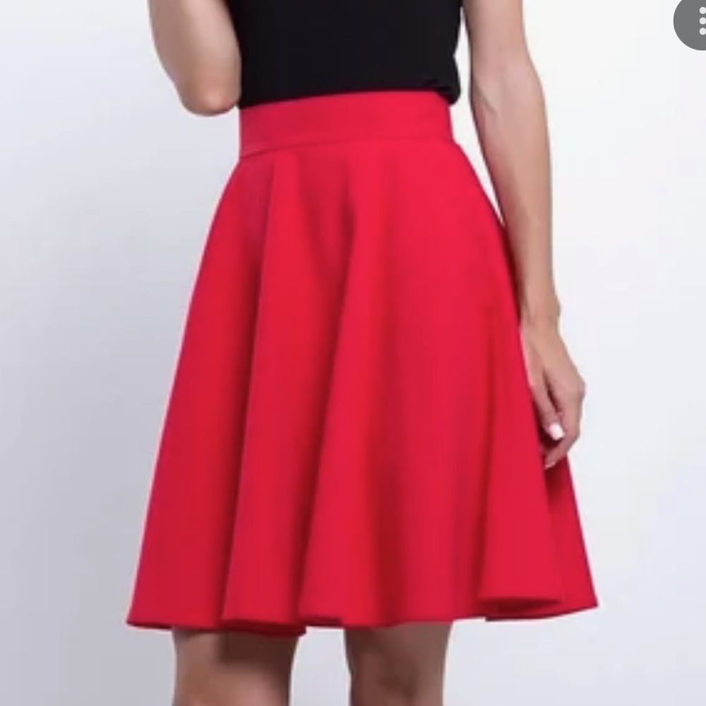 Jason Maxwell Red A-Line Skirt